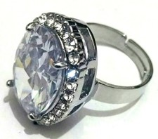 CABOUCHON RINGS OVAL CUT FRANCIA COSTUME JEWELLERY RINGS ADJUSTABLE SIZING