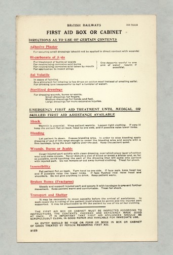 British railways first aid - railways,