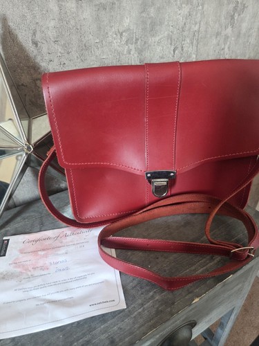 Zatchels leather red satchel - leather,