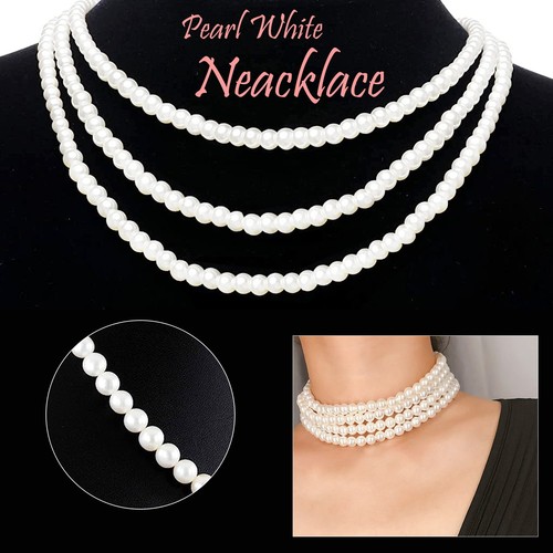 Pearl chain necklace new - new, faux