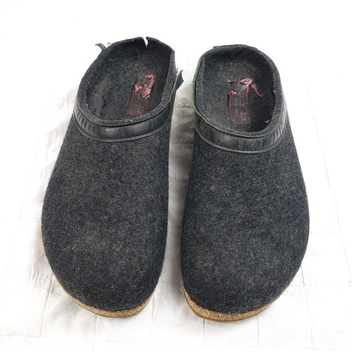 Haflinger gray wool slipper - haflinger,