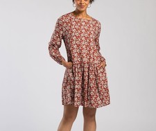 Tiered Mini Smock Dress in