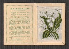 Kensitas Wix cigarette Medium silk flower 1st series LILY OF THE VALLEY Folder C