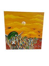 Steven Brown Private McCoo & The Troops Canvas Print 16" x 16 Highland Cows
