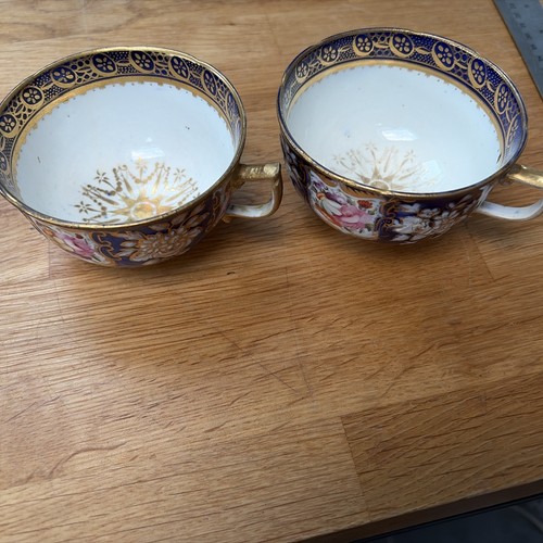 Antique coalport tea cups pair - coalport,