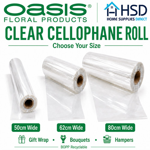 Oasis clear cellophane - clear,