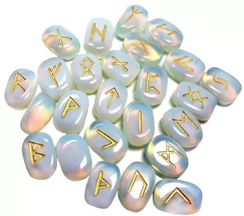 Opalite rune crystal stones - rune,