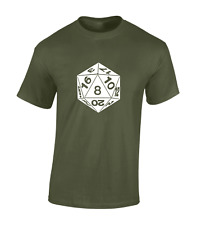20 SIDED DICE MENS T SHIRT COOL GAMING PC GAMER ONLINE BOARDGAME GIFT PRESENT