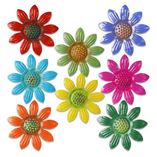 Outdoor metal flower wall art - flower,