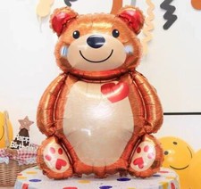 Teddy bear balloon birthday - bear,