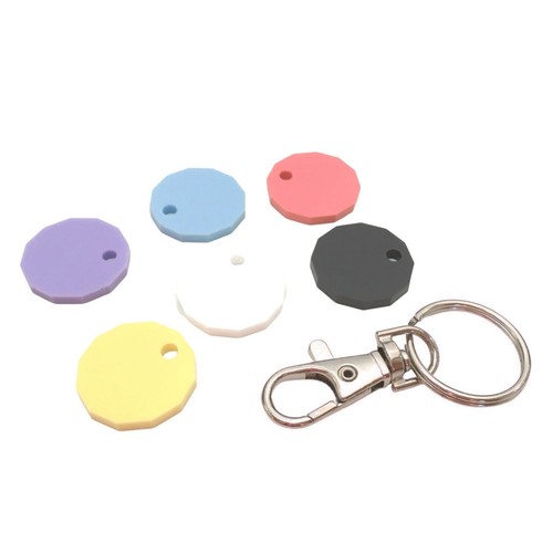 Trolley coin keyring - trolley, six