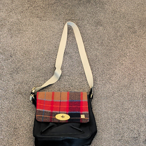 House tweed black leather - house,