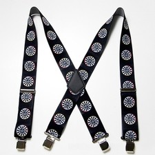 Quality Men's Suspenders Belts Wider 5.0cm with Four Strong Clip Metal Buckle