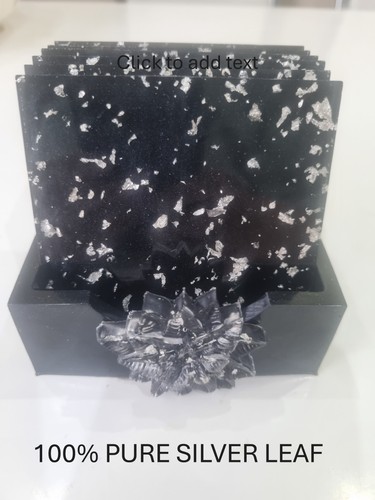 Black 100 pure silver leaf - black,