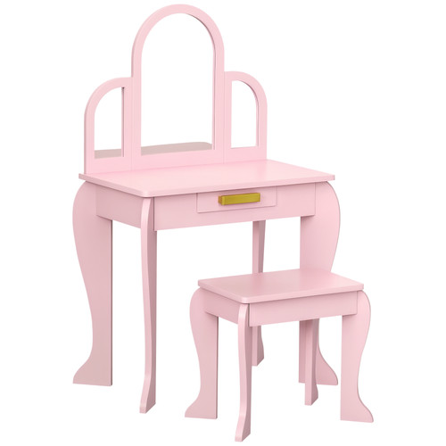 Homcom kids dressing table set - homcom,
