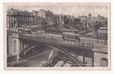 ABERDEEN, UNION BRIDGE: TRAMS & STEAM TRAIN, Terrace Gardens c.1910 - Scotland