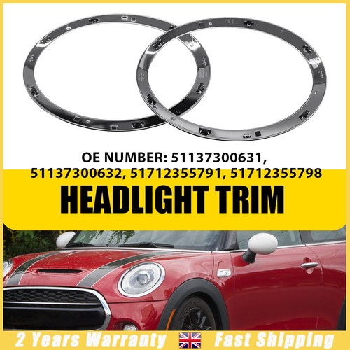 Pair headlight trim rings - trim, for