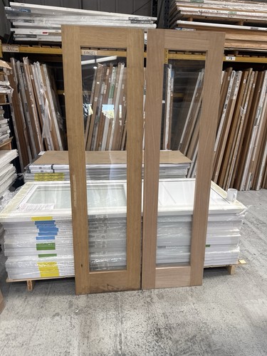 78x21 oak veneer p10 glass - x2,