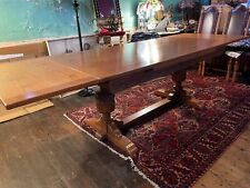 Solid Oak Extending Dining Table Country Rustic Vintage Ex Large 8-10 Seat 275cm