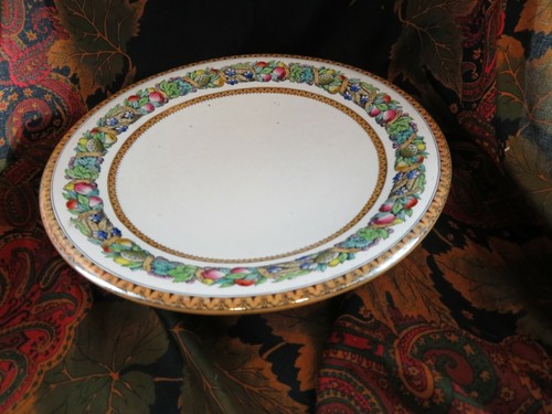 Antique footed plate 19th - footed,