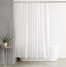 Amazon Basics Shower Curtain, Water and Mould Resistant Fabric Bathroom Curtain
