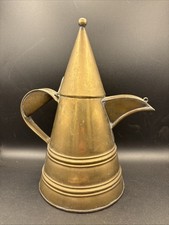 Coffee Dallah Tea Pot Middle Eastern Brass Vintage Islamic Turkish 25cm Large