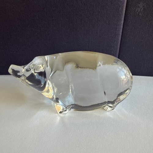 Tutbury clear glass pig - clear,