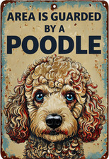 Warning Poodle Security metal sign, Poodle Security Plaque, Poodle Sign