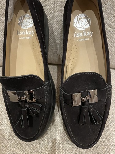 Lisa kay ladies black - black, suede