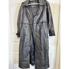 Haggar Leather Trench Coat