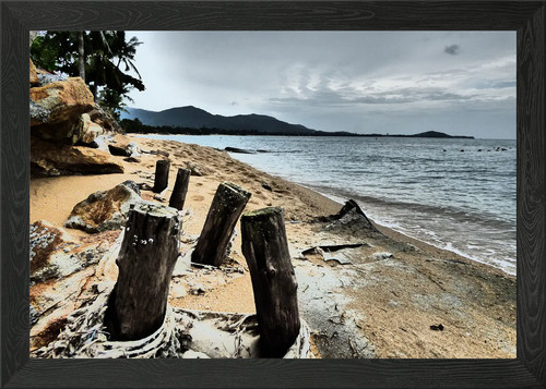 Rugged beach framed wall art - beach,