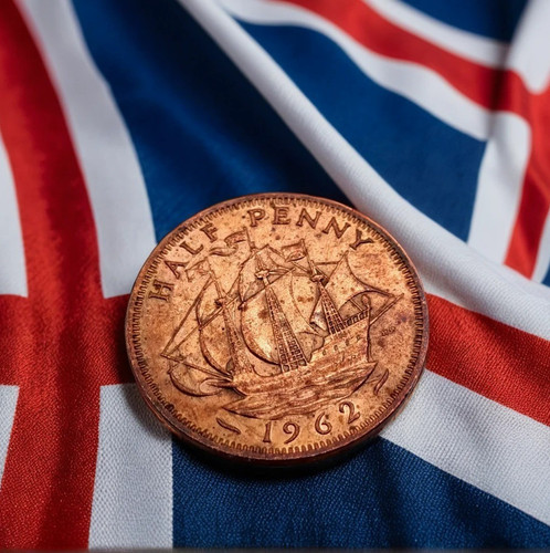 Queen elizabeth half penny - elizabeth,