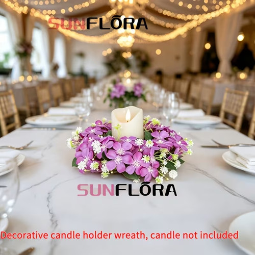 Artificial wildflower candle - ,
