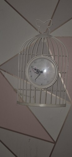 Butterfly wall clock white - butterfly, in