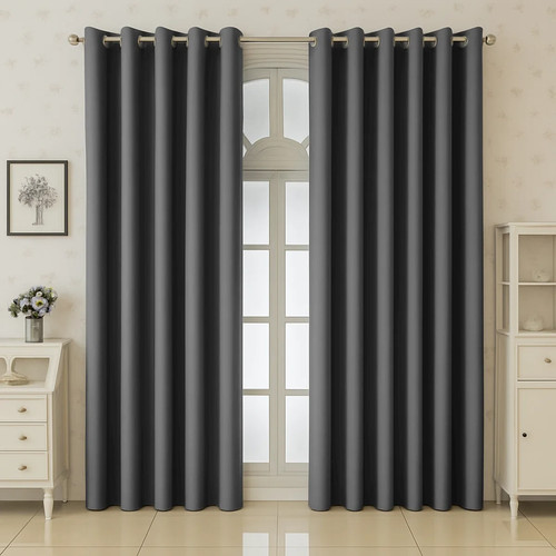 2pcs blackout curtains - curtains, eyelet