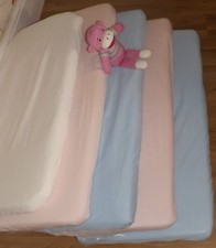 2 x Cotton Fitted Sheet Compatible With Snuzpod Bedside Crib Assorted colours