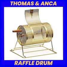 Raffle Drum tombola fundraising raffle Machine Brass Gold Drum 12"