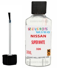 Paint Touch Up For Nissan Micra Super White Code 326 Scratch Car Chip Repair
