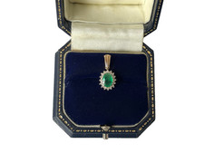 0.75ct Emerald Diamond Pendant