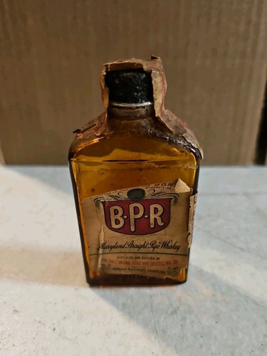 Vintage bpr rye whiskey - vintage, empty