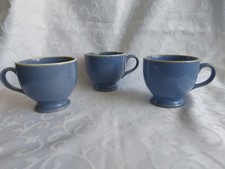 3 X Vintage Rayware Cups Blue
