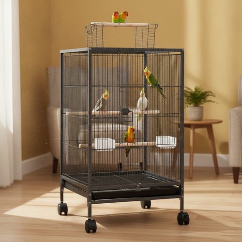 5cm black steel - steel, cage