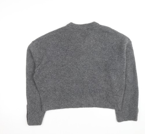 Zara women grey wool alpaca - wool,