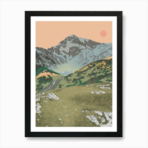 Snowdon wyddfa mountain art - wyddfa,