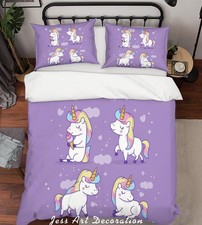 3D Cartoon Unicorn Purple