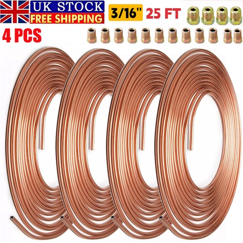 25ft copper brake pipe - 4x,