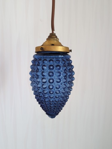 Vintage cobalt blue hobnail - cobalt,