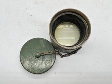 VINTAGE MILITARY OPTICAL BRASS SCOPE PART GREEN PAINTED WITH LID