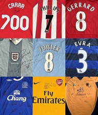 Hand Signed Vintage Football Shirts 80s 90s 00s See List Below  | All with COAs