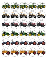 Farm Tractors Cupcake Toppers